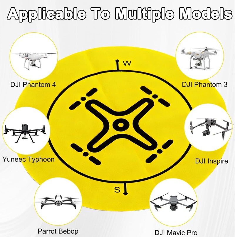 OMASUNB Drone Landing Pad, 20 Inch Universal Waterproof Weighted Portable Fast-Foldable Helipad Launch, for DJI Mavic 3 Pro/Mini 2 Se/Air 2 2s/Mini 3 4 Pro/Mavic 2/Holy Stone/FPV/Avata 2/Rc - Image 5